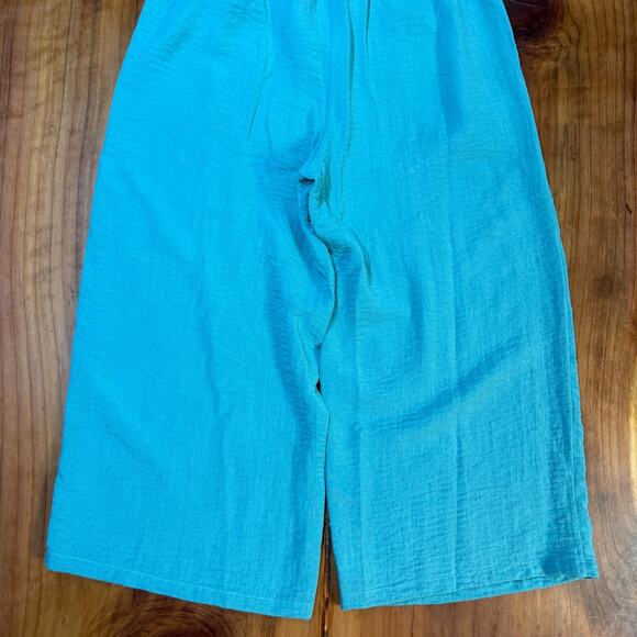 Habitat Clothes to live in Women's Pants L 1Crop Wide leg Lagenlook boho E4-3 - Picture 6 of 6